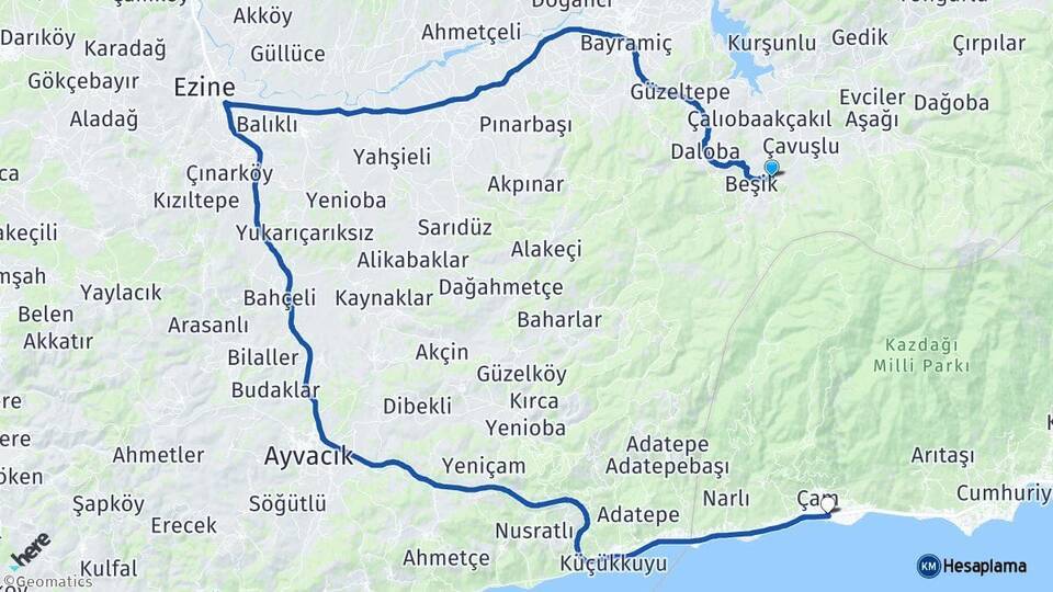 Serhat Altınoluk Arası Kaç Km - Yol Tarifi