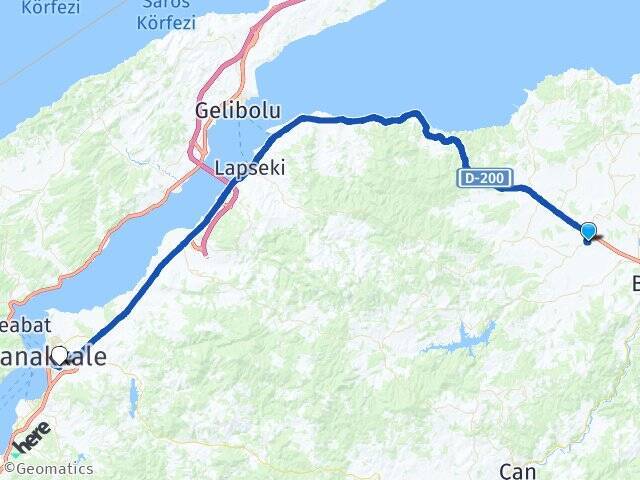 Ağaköy Çanakkale Havalimanı Arası Kaç Km - Yol Tarifi