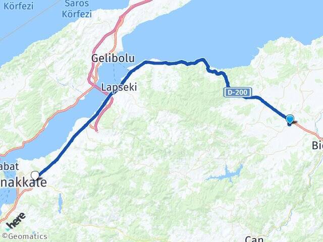 Ağaköy Çanakkale Otogarı Arası Kaç Km - Yol Tarifi