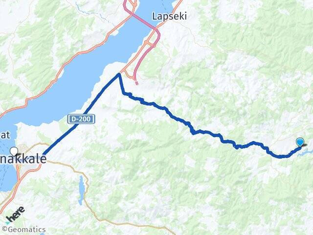 Ahmetler Çanakkale Feribot İskelesi Arası Kaç Km - Yol Tarifi