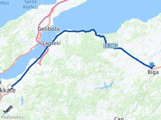 Çavuşköy Çanakkale Otogarı Arası Kaç Km - Yol Tarifi