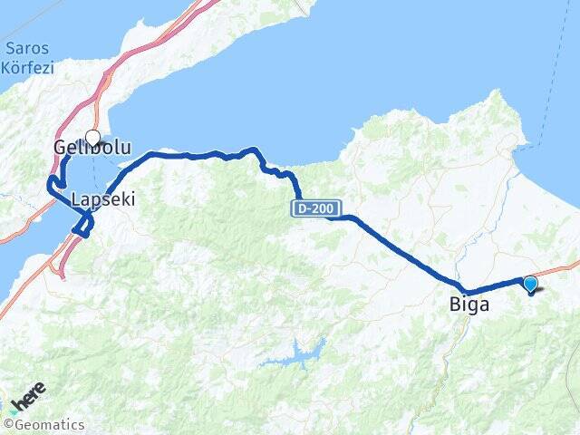 Hacıköy Gelibolu Feribot Terminali Arası Kaç Km - Yol Tarifi