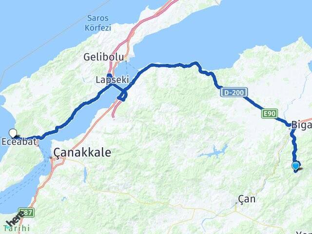 Kaynarca Kabatepe Feribot Terminali Arası Kaç Km - Yol Tarifi