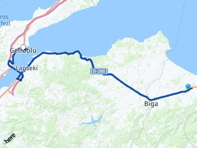 Sinekçi Gelibolu Feribot Terminali Arası Kaç Km - Yol Tarifi