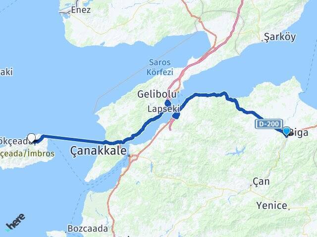 Turan Gökçeada Havaalanı Arası Kaç Km - Yol Tarifi