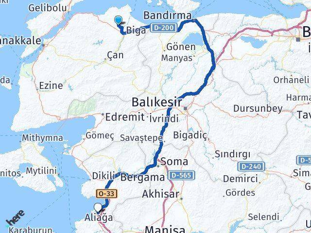 Yeniçiftlik Aliağa Arası Kaç Km - Yol Tarifi