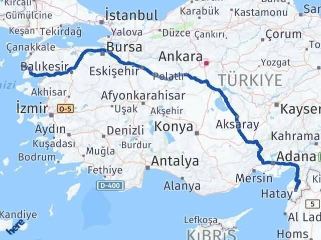 Çanakkale Bozcaada Hatay Arası Kaç Km - Yol Haritası