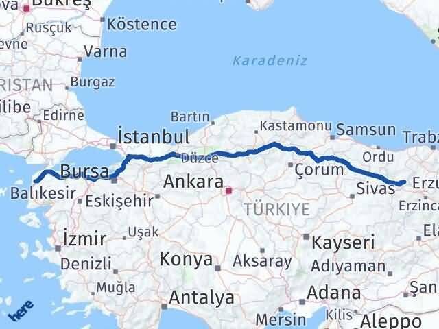 Çanakkale Çamoluk Arası Kaç Km - Yol Tarifi