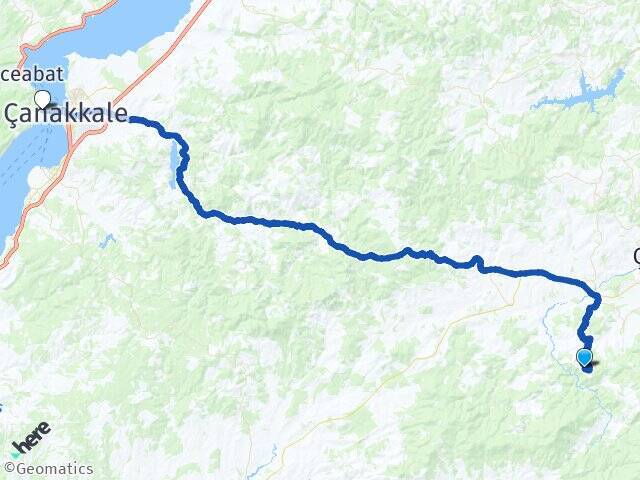 Bardakçılar Kilitbahir Feribot Terminali Arası Kaç Km - Yol Tarifi