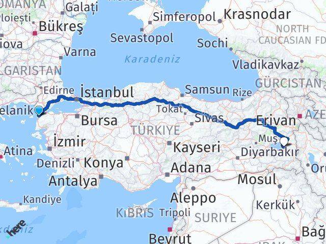 Çanakkale Eceabat Van Arası Kaç Km - Yol Haritası