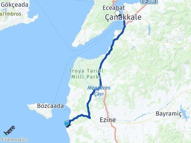 Dalyan Kilitbahir Feribot Terminali Arası Kaç Km - Yol Tarifi