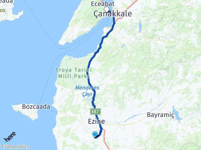 Kızıltepe Kilitbahir Feribot Terminali Arası Kaç Km - Yol Tarifi