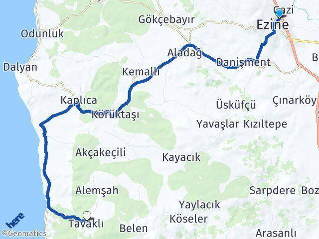 Seferşah Tavaklı Arası Kaç Km - Yol Tarifi