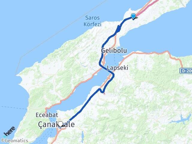 Bolayır Çanakkale Havalimanı Arası Kaç Km - Yol Tarifi