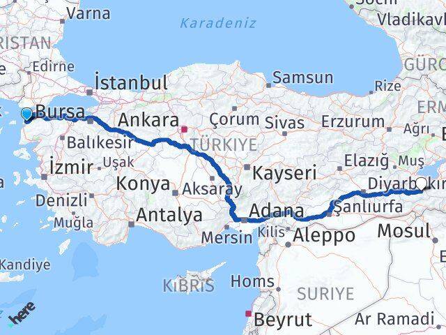 Çanakkale Pervari Siirt Arası Kaç Km - Yol Haritası
