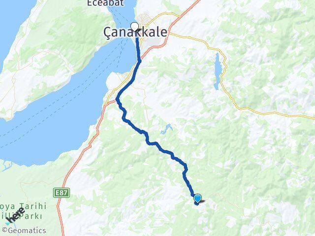 Salihler Çanakkale Arası Kaç Km - Yol Tarifi