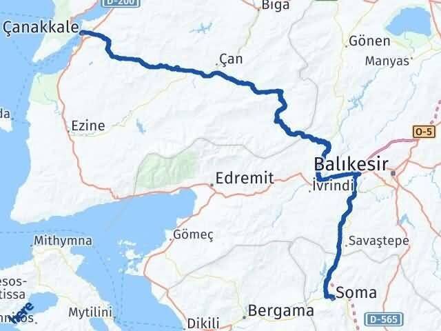 Çanakkale Soma Arası Kaç Km - Yol Tarifi