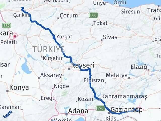 Çankırı Bayramören Şanlıurfa Arası Kaç Km - Yol Haritası