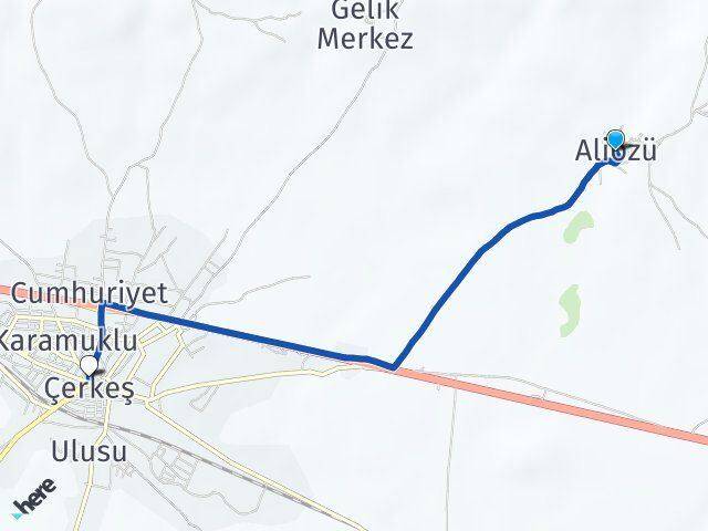 Aliözü Çerkeş Arası Kaç Km - Yol Tarifi
