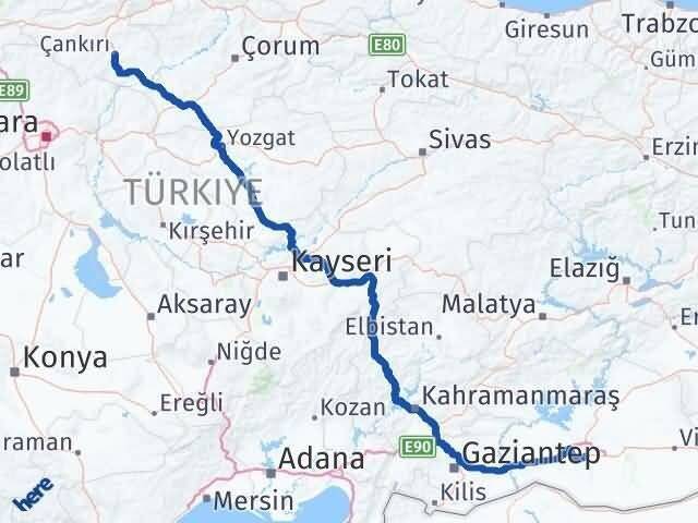 Çankırı Eyyübiye Arası Kaç Km - Yol Tarifi