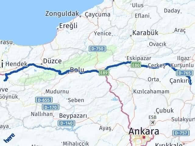 Çankırı Karapürçek Arası Kaç Km - Yol Tarifi