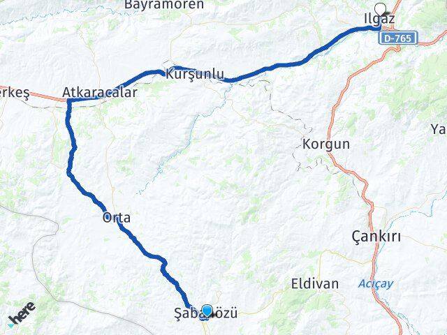 Sağlık Ilgaz Arası Kaç Km - Yol Tarifi