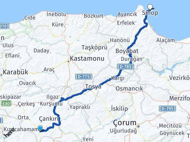Sağlık Sinop Arası Kaç Km - Yol Tarifi