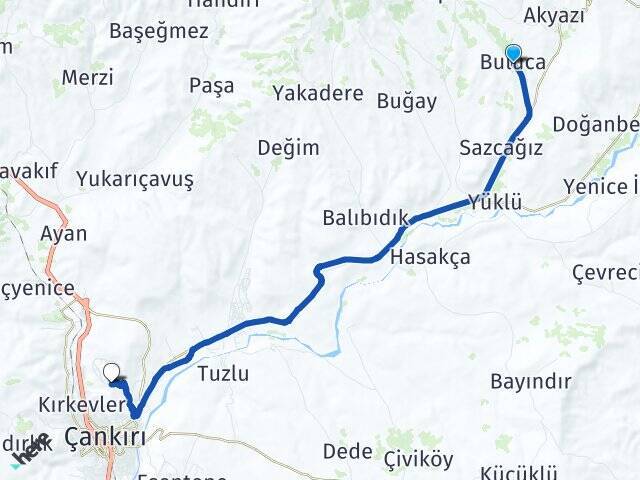 Buluca Karatekin Üniversitesi Arası Kaç Km - Yol Tarifi