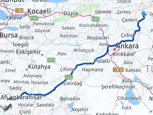 Çankırı Yapraklı Uşak Arası Kaç Km - Yol Haritası