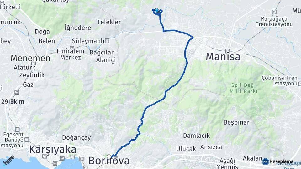 Celal Bayar Üniversitesi Bornova Arası Kaç Km - Yol Tarifi