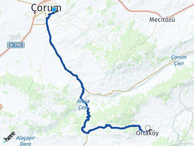 Çorak Ortaköy Arası Kaç Km - Yol Tarifi
