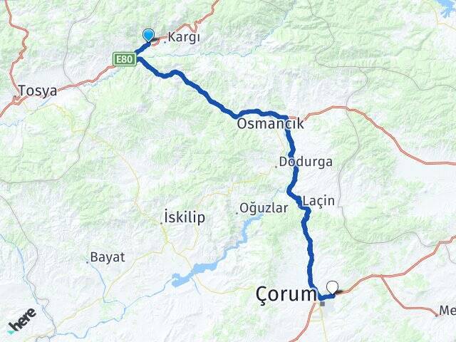 Halılar Hitit Üniversitesi Arası Kaç Km - Yol Tarifi
