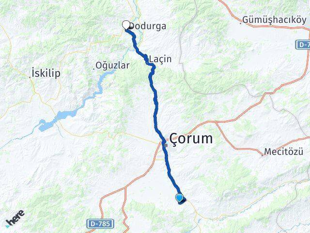 Kayı Dodurga Arası Kaç Km - Yol Tarifi