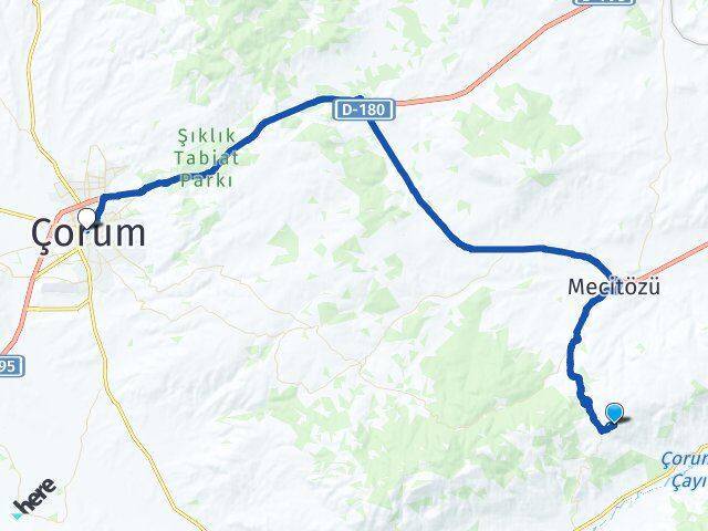 Boyacı Çorum Arası Kaç Km - Yol Tarifi
