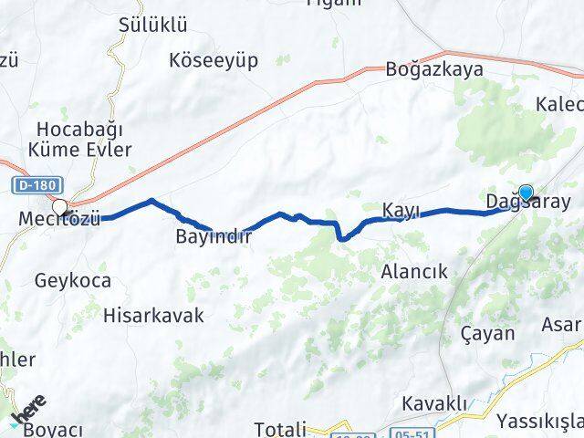 Dağsaray Mecitözü Arası Kaç Km - Yol Tarifi