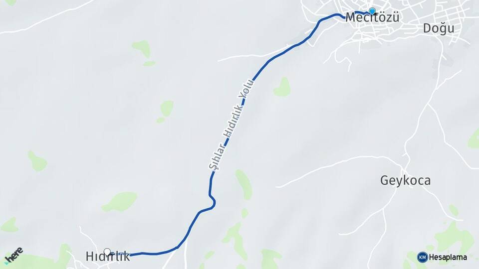 Çorum Mecitözü Hıdırlık Mecitözü Arası Kaç Km - Yol Haritası