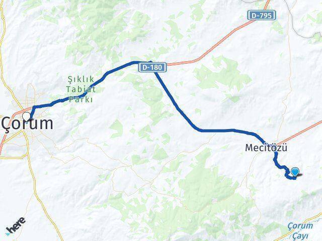 Hisarkavak Çorum Arası Kaç Km - Yol Tarifi