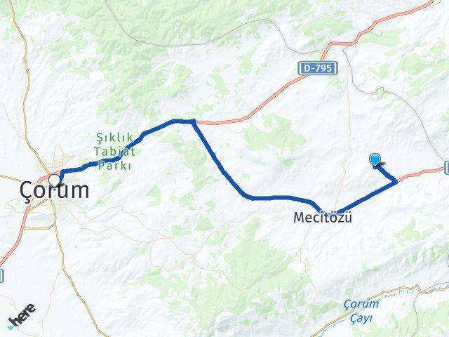 Köseeyüp Çorum Arası Kaç Km - Yol Tarifi
