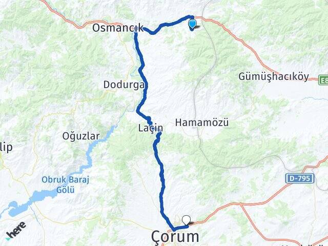Çampınar Hitit Üniversitesi Arası Kaç Km - Yol Tarifi