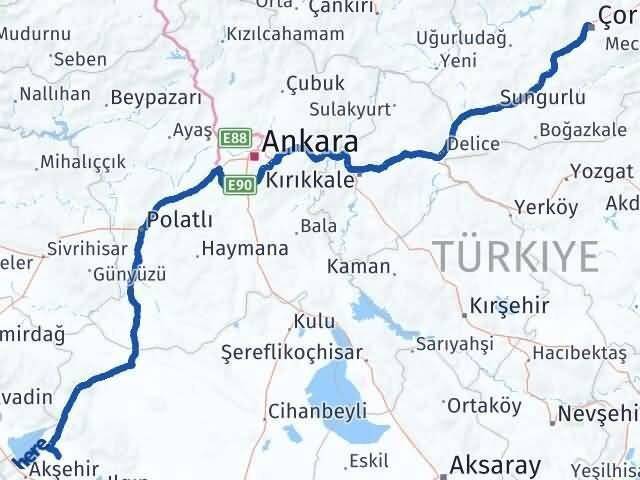 Çorum Tuzlukçu Arası Kaç Km - Yol Tarifi