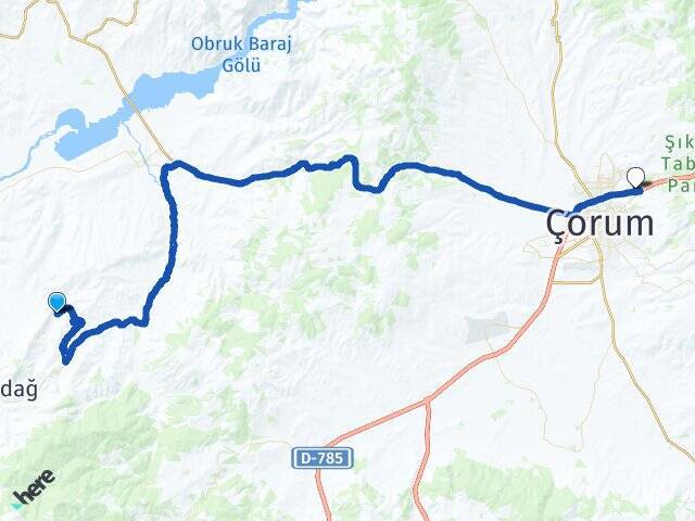 Kızağlı Hitit Üniversitesi Arası Kaç Km - Yol Tarifi