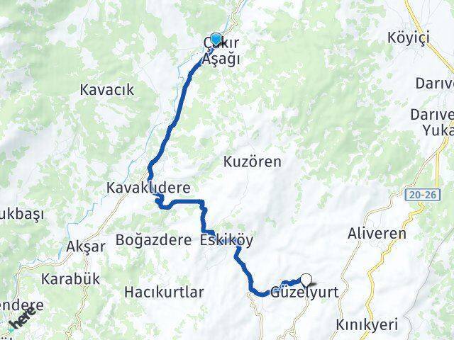 Çakır Çameli Arası Kaç Km - Yol Tarifi