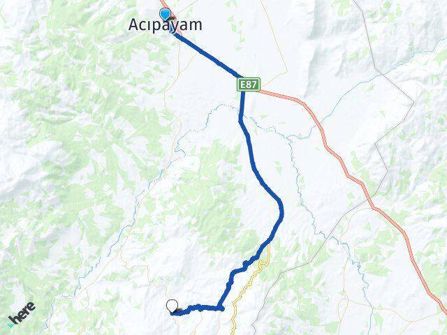 Denizli Acıpayam Çamlıbel Çameli Arası Kaç Km - Yol Haritası