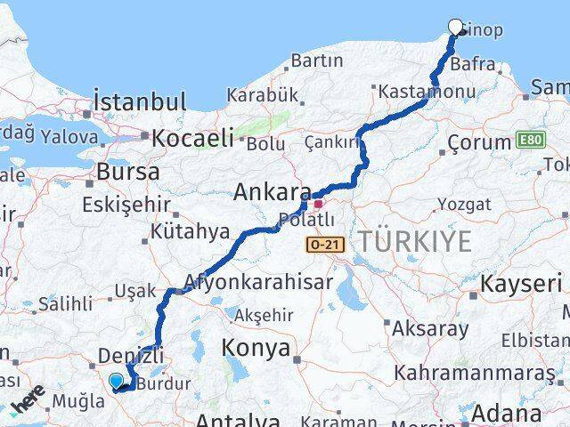 Corum Sinop Arası Kaç Km - Yol Tarifi