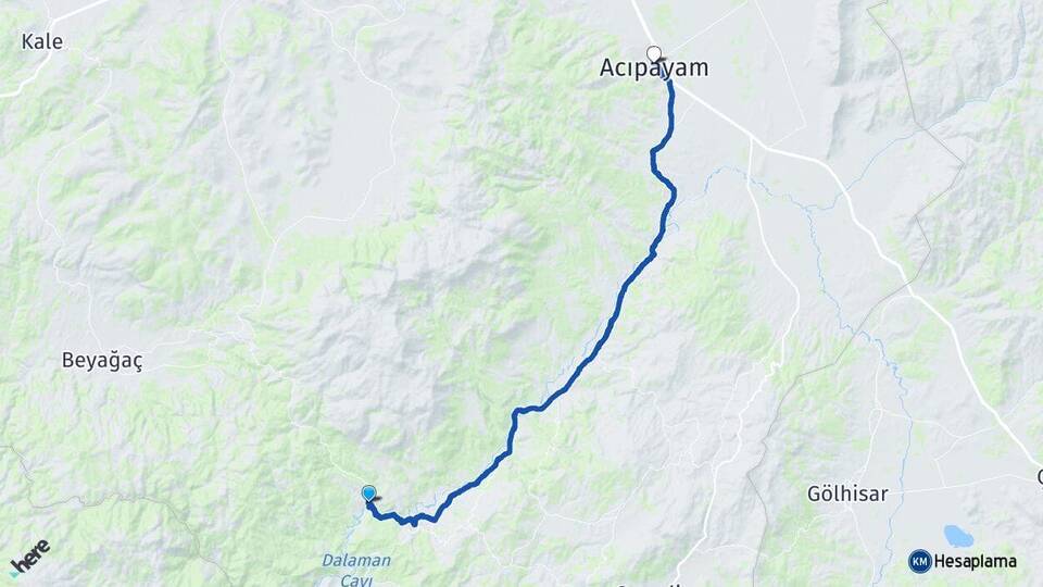Karaismailler Acıpayam Arası Kaç Km - Yol Tarifi