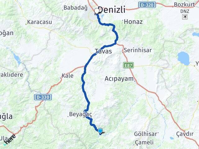 Karaismailler Denizli Otogarı Arası Kaç Km - Yol Tarifi