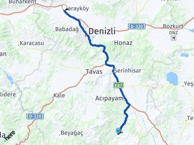 Kelekçi Sarayköy Otogarı Arası Kaç Km - Yol Tarifi
