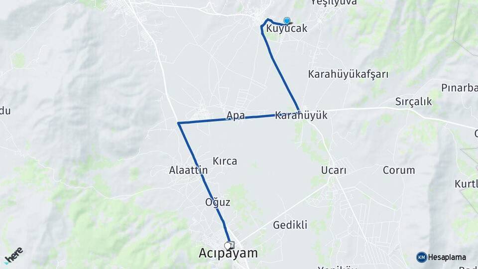 Kuyucak Acıpayam Arası Kaç Km - Yol Tarifi
