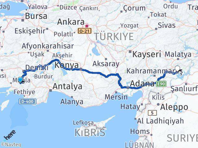 Denizli Beyağaç Adıyaman Arası Kaç Km - Yol Haritası