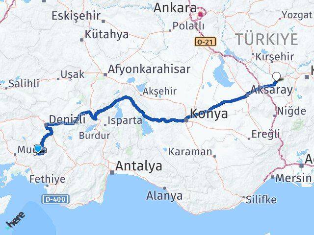 Denizli Beyağaç Nevşehir Arası Kaç Km - Yol Haritası